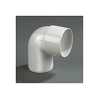 Dyka PVC lijm bocht wit 90 graden, 32mm mof/spie wit