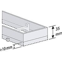 Easy Drain Compact verhoogd Modulo TAF frame t.b.v. graniet/marmer l=800mm