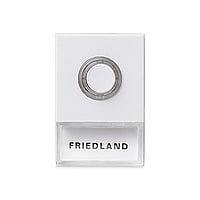 Friedland beldr Pushlite, kunststof, wit, (lxbxh) 60x40x19mm, met naamkader