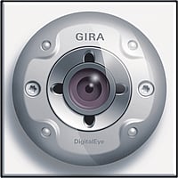 Gira VIDEO TX44 kunststof inbouw kleuren camera tbv deurintercom. PAL, zilver