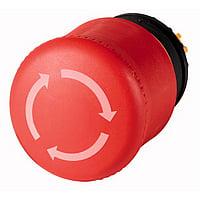 Eaton paddestoeldrukknop frontelement RMQ-Titan, knop rd, frontvorm rond