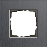 Gira Esprit enkelvoudig kunststof afdekraam, aluminium/zwart