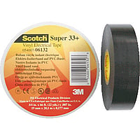 3M Scotch zelfklevende tape T33, vinyl, zwart, (lxb) 33mx19mm, UV-bestendig, isol