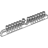 Wöhner aansluitingrail, koper, (bxl) 6.5x124mm, 12 aansluiting