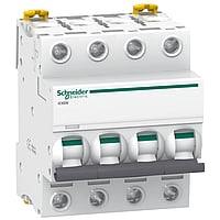 Schneider Electric IC60N stuurtstroomautomaat 4P, 4 polen, kar D, 16A, 400V
