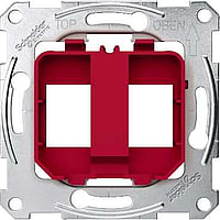 Schneider Electric Merten M-Plan draagframe, 2-voudig, modular-Jack, RAL9020 rood