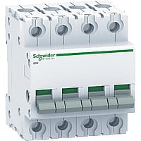Schneider Electric Acti9 last-/uitschakelaar, 4 maak, 4 polen, 40A, 415V