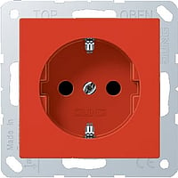 JUNG AS500 wandcontactdoos kunststof, rood, uitvoering ra, 1 eenheid, afd centraalplaat