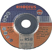 Rhodius slijpschijf RS38, afbramen, diam schijf 125mm, dikte 7mm