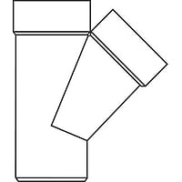 Pipelife Polisan lijmfitting met 3 aansluiting, PVC, 41, verloop T-stuk 45 °