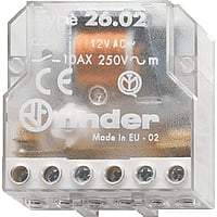 Finder 26 bistabiel relais, (hxbxd) 65x50x22mm inbouw, breedte in module-eenheden