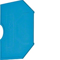 Hager eindplaat rijgklem, blauw, uitvoering eindplaat, dikte 1.5mm vastklikbaar