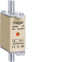 Hager Weber.fuses smeltpatroon (mes), DIN-grootte NH000, nom. (meet-)stroom