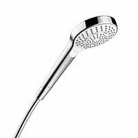 hansgrohe handdouche croma select s multi, kunststof, chroom/wit