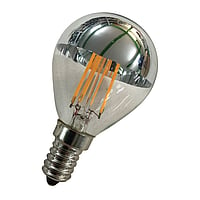 LED Filament G45 E14 240V 3W 2700K TM Silver Dimm