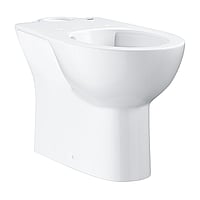 GROHE Bau Ceramic staande wc, randloze technologie, glanzend keramiek, Alpine wit, spoelvolume 6/3 l, verticale afvoer, inclusief bevestigingsset
