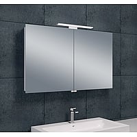 Wiesbaden Luxe spiegelkast met LED-verlichting 60 x 100 x 14 cm, aluminium