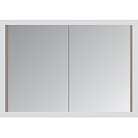 Sub spiegelkast met 2 deuren en binnenspiegel 120x60 cm, grijs