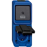 Schneider Electric Merten Slagvast schakelaar/wandcontactdooscombinatie, blauw