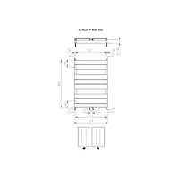 Plieger Genua M designradiator horizontaal middenaansluiting 800x550mm 405W, mat wit