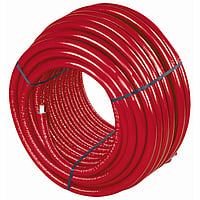 Uponor Uni Pipe PLUS leiding voorgeïsoleerd S4 25x2.5mm rol=50m, prijs=per meter rood