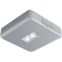 Van Lien Evago DLO/ALU vierkante plafondopbouw LED verlichting geschikt voor vluchtwegverlichting, decentraal batterij, 2W, 35 x 150 x 150 mm, aluminium