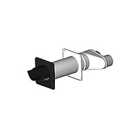 Burgerhout muurdoorvoer, concentrisch met adapter 100/150 - 100-100 PP, Concentrisch/Parallel zwart/wit