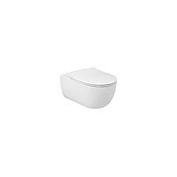 Plieger Kansas wandclosetpack met rimless diepspoel toilet en slim softclose zitting 36 x 54,5 cm, wit