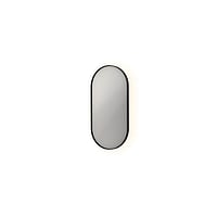 INK SP21 ovale spiegel verzonken in stalen kader met indirecte LED-verlichting, verwarming, colour-changing en sensorschakelaar 80 x 40 x 4 cm, mat zwart