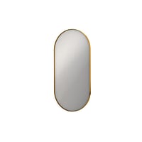 INK SP20 ovale spiegel verzonken in stalen kader 120 x 60 x 4 cm, mat goud