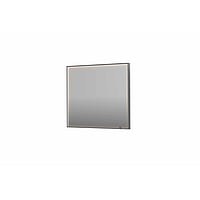 INK SP19 rechthoekige spiegel verzonken in kader met dimbare LED-verlichting, color changing, spiegelverwarming en schakelaar 90 x 4 x 80 cm, geborsteld rvs