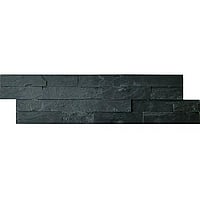 Kerabo Schiste flatface stonepanel 15 x 60 x 1/2, antraciet slate