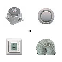 Zehnder ComfoFan Silent Ventilatiepakket - Mechanische ventilator, regelaar, ventiel en slang