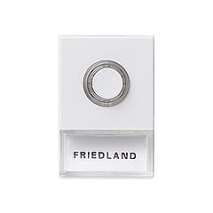 Friedland beldr Pushlite, kunststof, wit, (lxbxh) 60x40x19mm, met naamkader