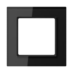 JUNG A Creation afdekraam, glas, zwart, (bxhxd) 84x84x10.4mm
