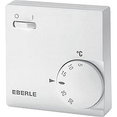 Eberle RTR-E 6763 kamerthermostaat aan/uit 230V met draaiknop, wit