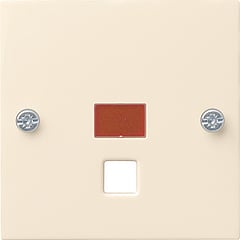 Gira Standaard 55 kunststof afdekplaat voor trekschakelaar met controlevenster, glanzend crème, wit
