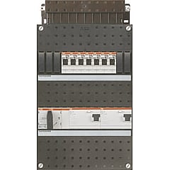 ABB Hafonorm HAD installatiekast, 3 fasen, 7 groepen achter 2 aardlekschakelaars(30mA), met 4 polen hoofdschakelaar, (hxbxd) 330x220x90mm
