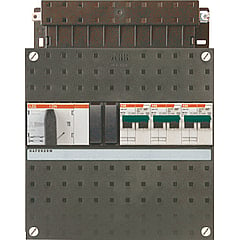 ABB Hafonorm HC installatiekast, 3 fasen, 3 groepen, met 3 aardlekautomaten, met 4 polen hoofdschakelaar, (hxbxd) 220x220x90mm