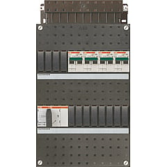 ABB Hafonorm HC installatiekast, 3 fasen, 4 groepen, met 4 aardlekautomaten, met 4 polen hoofdschakelaar, (hxbxd) 330x220x90mm