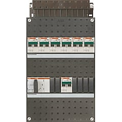 ABB Hafonorm HC installatiekast, 3 fasen, 7 groepen, met 7 aardlekautomaten, met 4 polen hoofdschakelaar, (hxbxd) 330x220x90mm