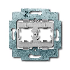 Busch-Jaeger draagring voor 2 Modular Jack connectors met grijze inzet