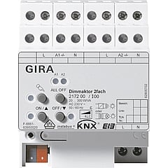 Gira KNX 2-voudig DRA dimactor, 300W, busSysteem, wit