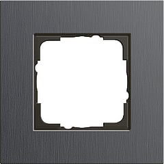 Gira Esprit enkelvoudig kunststof afdekraam, aluminium/zwart