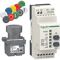 Schneider Electric drukknop frontelm Harmony drdls, knop set m/meerdere kleuren