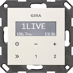 Gira Standaard 55 kunststof inbouw basiselement t.b.v. radio, RDS, zonder luidspreker, crèmewit (RAL1013)