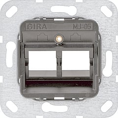Gira 2-voudig modulair jack draagring, aluminium (NR5)