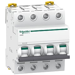 Schneider Electric IC60N stuurtstroomautomaat 4P, 4 polen, kar C, 25A, 400V