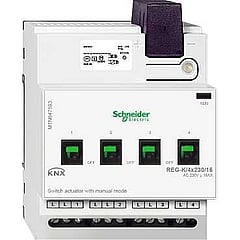 Schneider Electric Merten KNX schakelaaractormodule, 4uit, 16A, 230V
