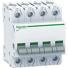 Schneider Electric Acti9 last-/uitschakelaar, 4 maak, 4 polen, 40A, 415V